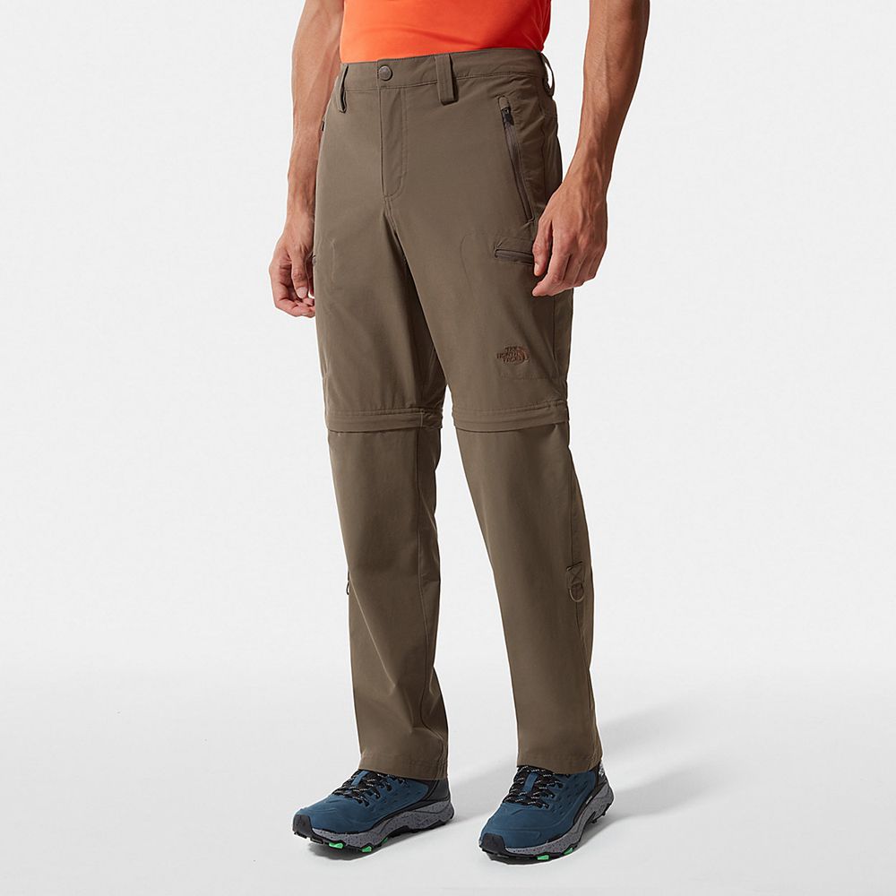 The North Face Pants Mens Australia - The North Face Exploration Convertible Brown Hiking (KZG-84395